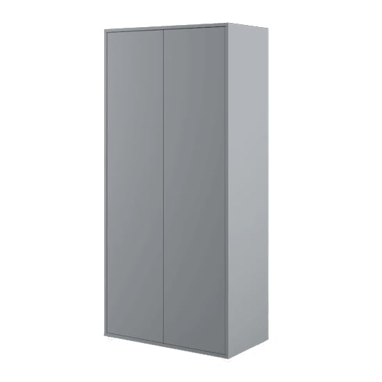 Product photograph of Cyan Wooden Wardrobe With 2 Doors In Grey from Furniture in Fashion