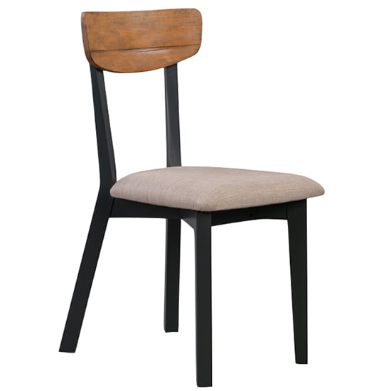 Read more about Cypre wooden dining chair in pine and cobalt grey