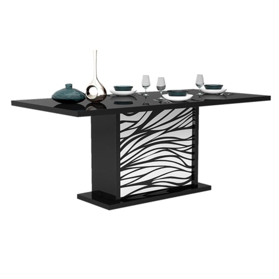 Dabria Extending Wooden Dining Table In Black High Gloss_1