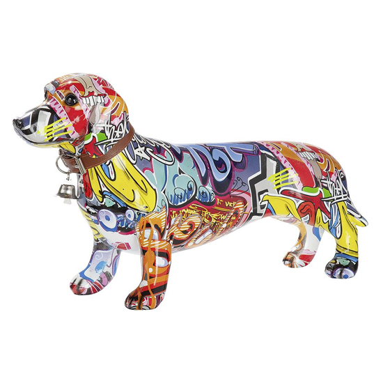 Dachshund Pop Art Poly Large Design Sculpture In Multicolor