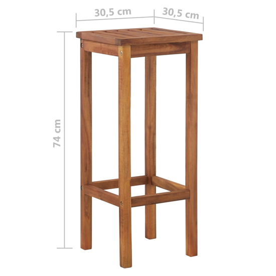 Dafne Brown Wooden Bar Stools In A Pair
