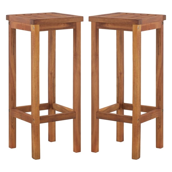 Read more about Dafne brown wooden bar stools in a pair