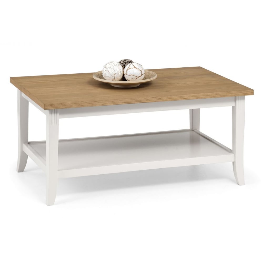 Read more about Dagan wooden coffee table in ivory and oak