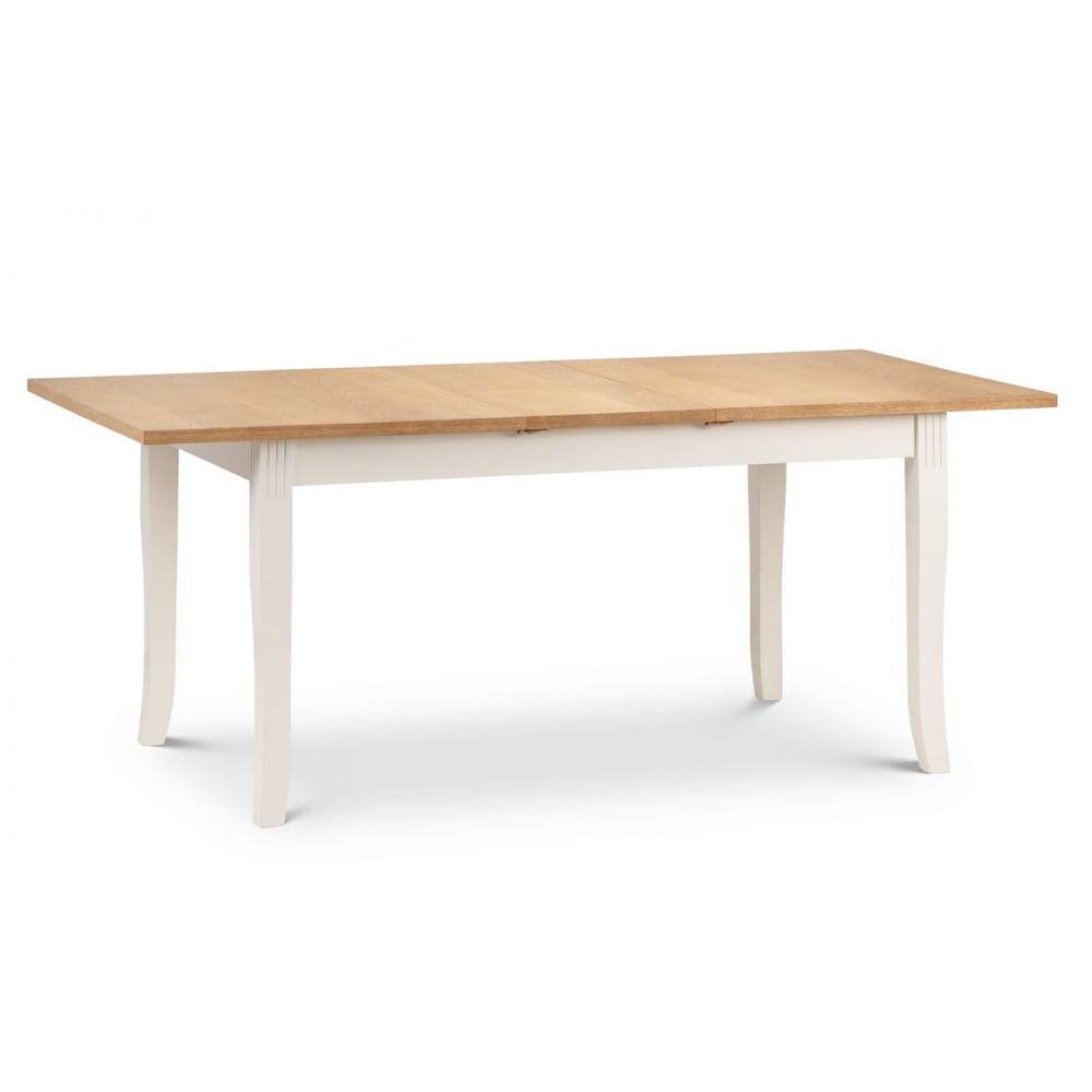 Read more about Dagan wooden extending dining table in ivory and oak