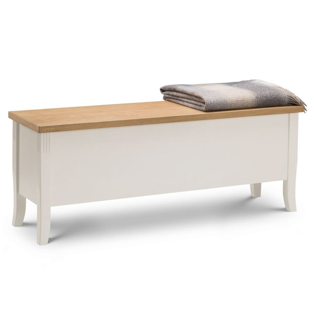 Read more about Dagan wooden storage seating bench in ivory and oak