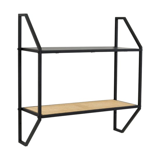 Read more about Daire metal 2 tier wall shelf in black