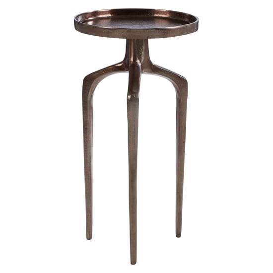 Product photograph of Dairen Aluminium Side Table In Rough Bronze from Furniture in Fashion