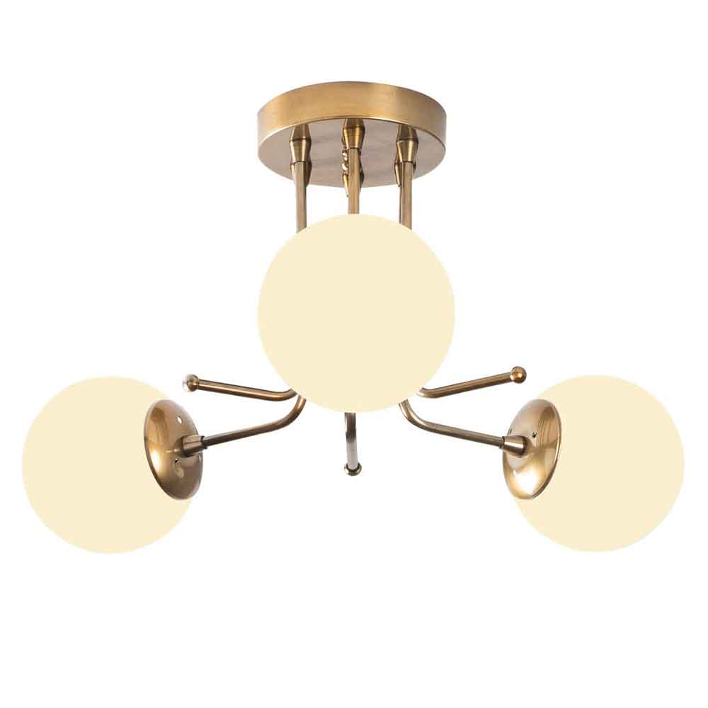 daisy 3 light metal ceiling light in gold-image-133144