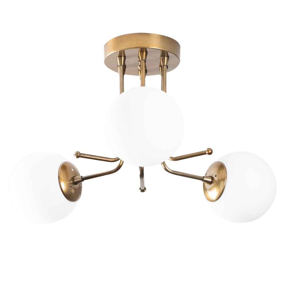 Daisy 3 Light Metal Ceiling Light in Gold