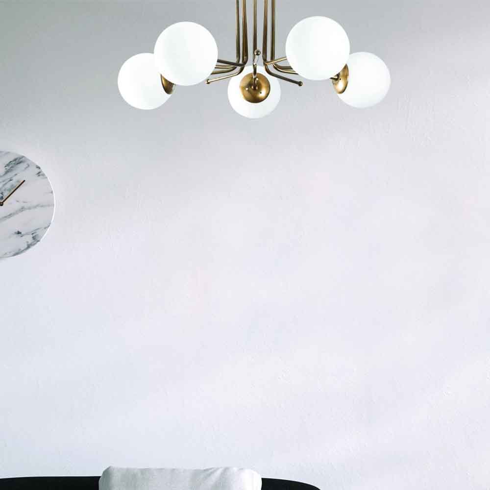 Daisy 5 Light Metal Ceiling Light in Gold