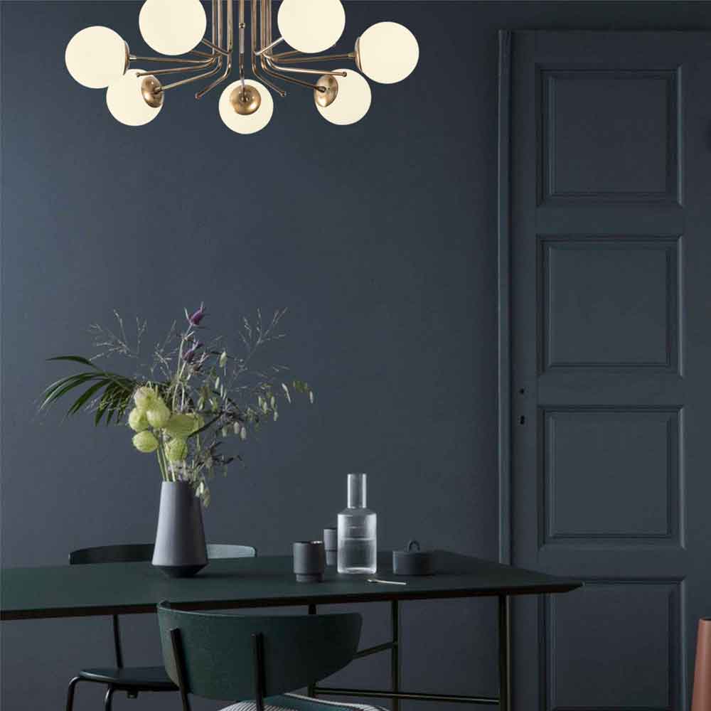 Daisy 7 Light Metal Ceiling Light in Gold