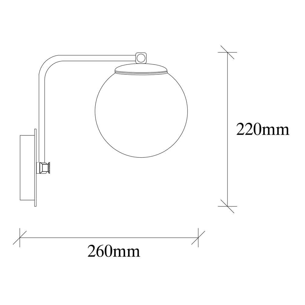 Daisy Metal Wall Lamp in Gold
