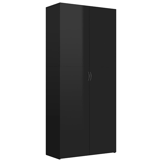 Daithi High Gloss Shoe Storage Cabinet In Black_3