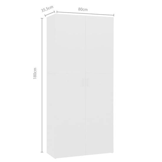 Daithi Wooden Shoe Storage Cabinet In White