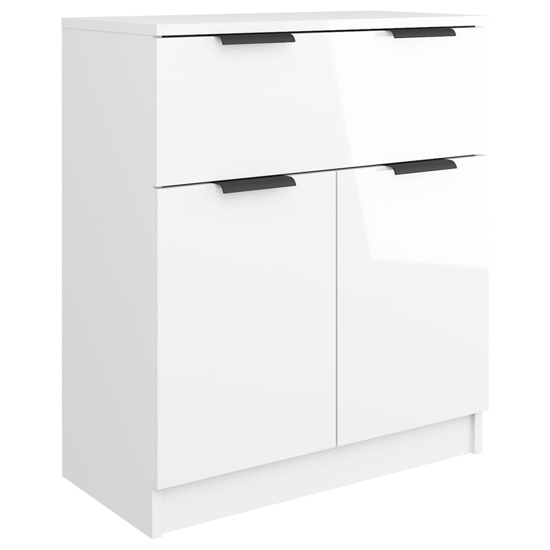 Daizy High Gloss Sideboard With 2 Doors 1 Drawer In White_3