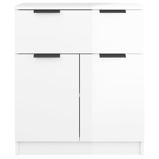 Daizy High Gloss Sideboard With 2 Doors 1 Drawer In White_4
