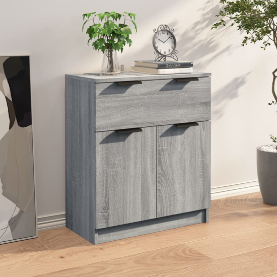 daizy wooden sideboard with 2 doors 1 drawer in grey sonoma oak