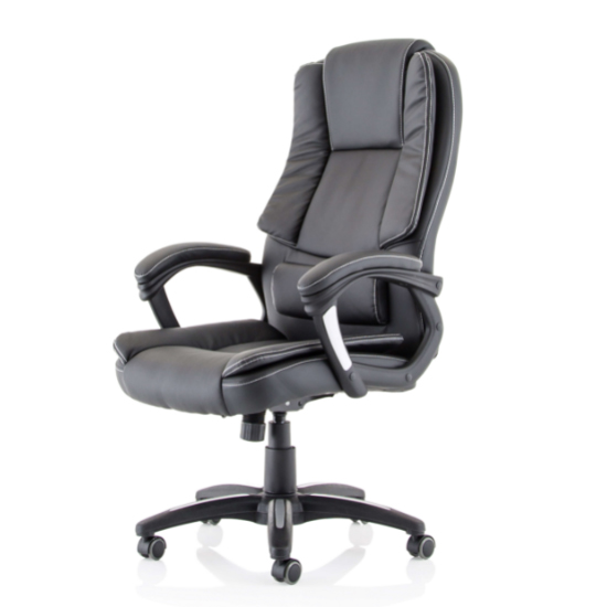 Dakota PU Leather High Back Home And Office Chair In Black