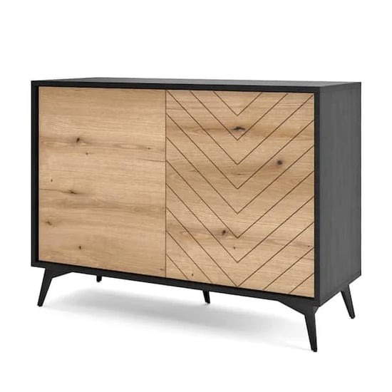 Product photograph of Dale Wooden Sideboard With 2 Doors In Evoke Oak from Furniture in Fashion