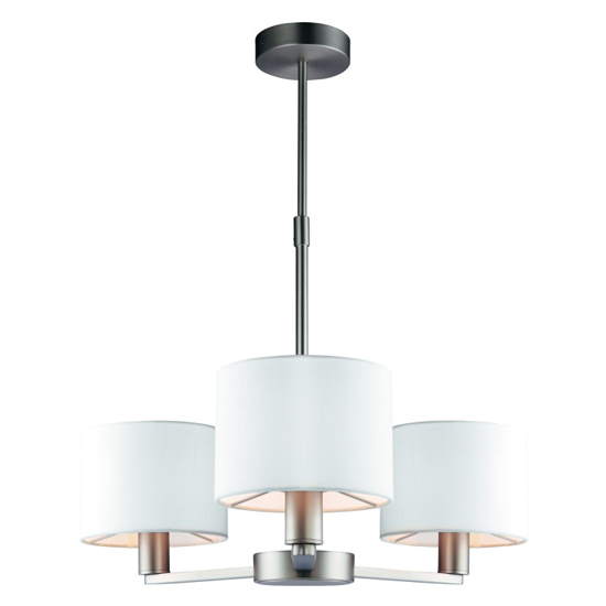 Daley Small Wall Hung 3 Pendant Light In Matt Nickel