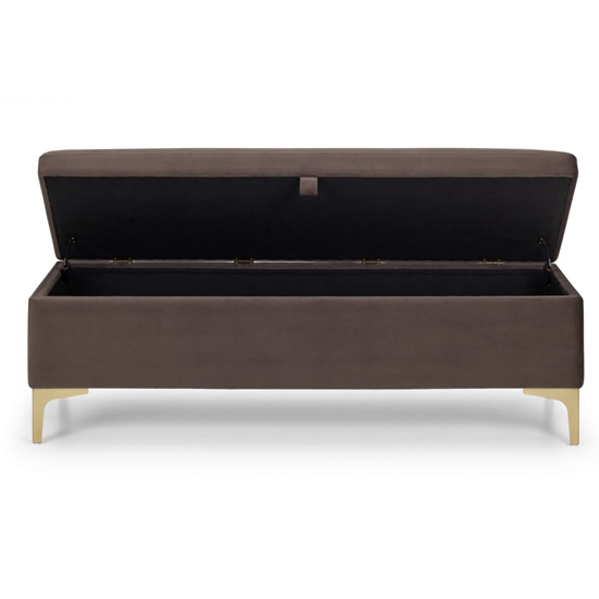 Daley Truffle Velvet Blanket Box In Brown_3