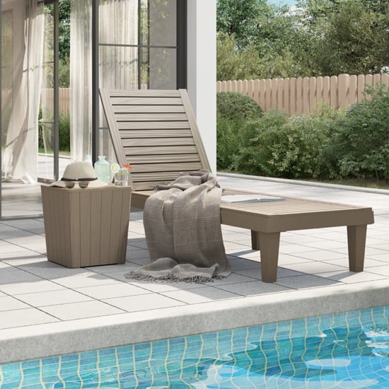 Product photograph of Daleyza Polypropylene Sun Lounger In Brown from Furniture in Fashion