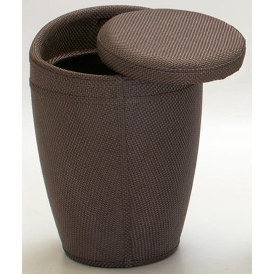 Dalius Textilene Stool With Storage In Brown