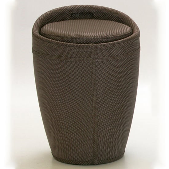 Product photograph of Dalius Textilene Stool With Storage In Brown from Furniture in Fashion