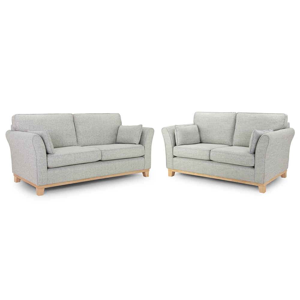 Dallas Fabric 3+2 Seater Sofa Set in Grey