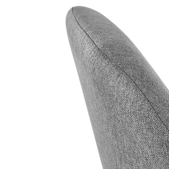 Dallas Fabric Accent Chair In Grey With Black Metal Legs