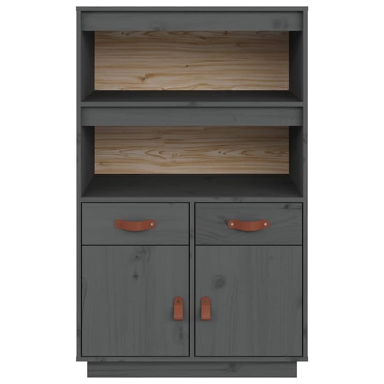 Dallas Pinewood Sideboard With 2 Doors 2 Drawers In Grey