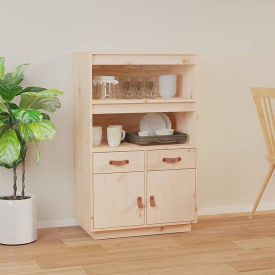 Product photograph of Dallas Pinewood Sideboard With 2 Doors 2 Drawers In Natural from Furniture in Fashion