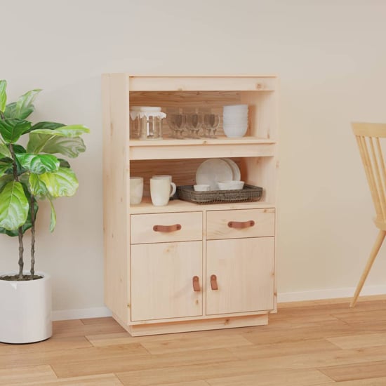 Photo of Dallas pinewood sideboard with 2 doors 2 drawers in natural