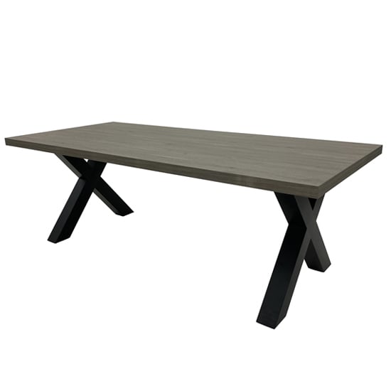 Read more about Dallas rectangular 1800mm wooden dining table in grey