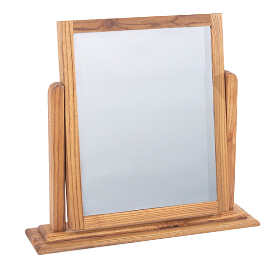 Photo of Dallon dressing table mirror in antique oak wax