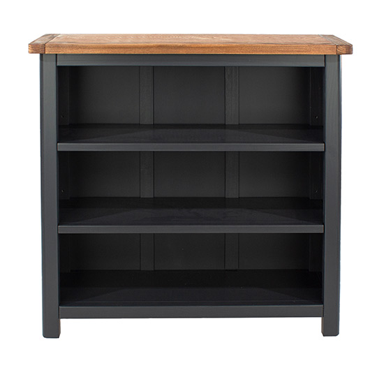 Dallon Low Wooden Bookcase In Midnight Blue_3