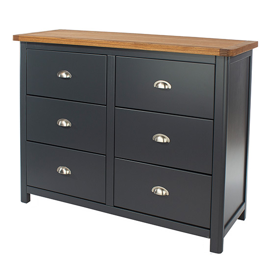 Dallon Wide Wooden Chest Of 6 Drawers In Midnight Blue_4