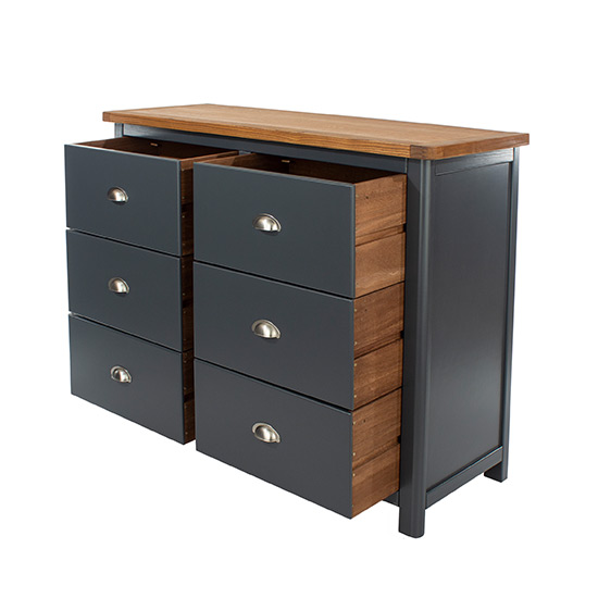Dallon Wide Wooden Chest Of 6 Drawers In Midnight Blue_5