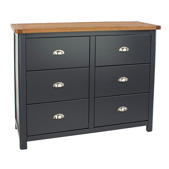 Dallon Wide Wooden Chest Of 6 Drawers In Midnight Blue_2