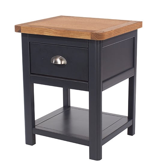 Dallon Wooden Bedside Cabinet With 1 Drawer In Midnight Blue_3