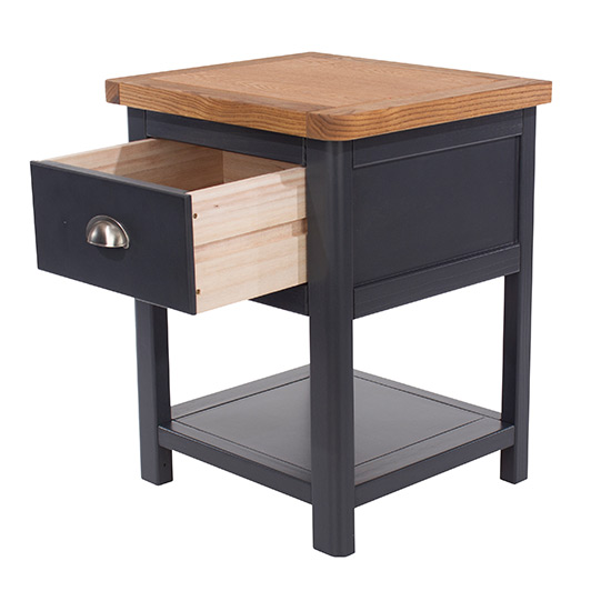 Dallon Wooden Bedside Cabinet With 1 Drawer In Midnight Blue_4