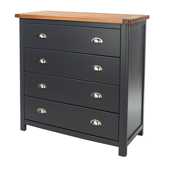 Dallon Wooden Chest Of 4 Drawers In Midnight Blue_3