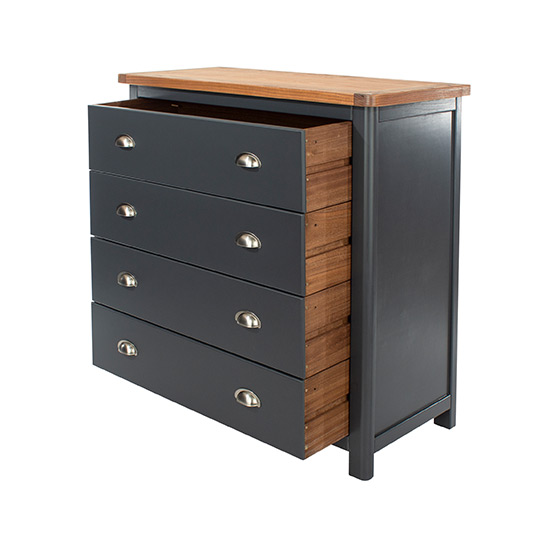 Dallon Wooden Chest Of 4 Drawers In Midnight Blue_4