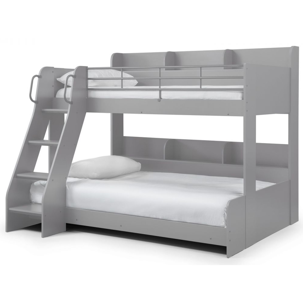 Dallyce Wooden Triple Sleeper Bunk Bed In Light Grey