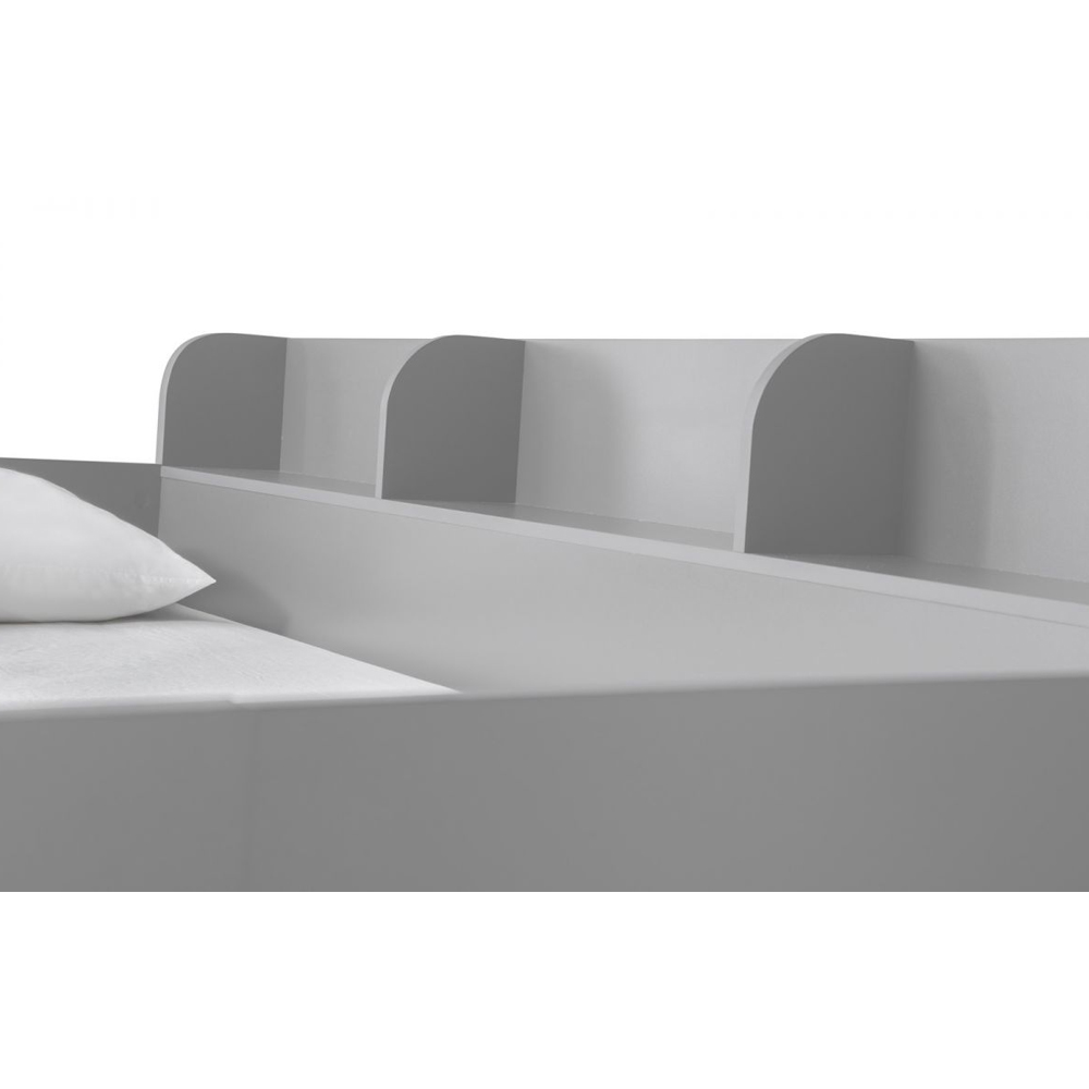 Dallyce Wooden Triple Sleeper Bunk Bed In Light Grey
