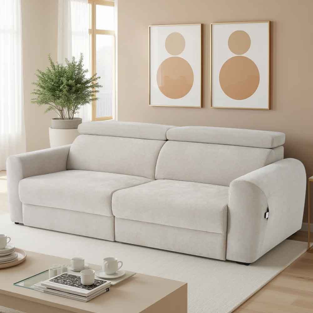 Dalvero Fabric 3 Seater Sofabed in Beige