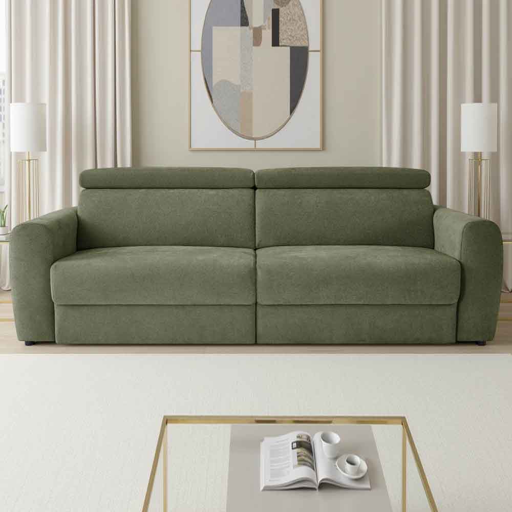 Dalvero Fabric 3 Seater Sofabed in Green