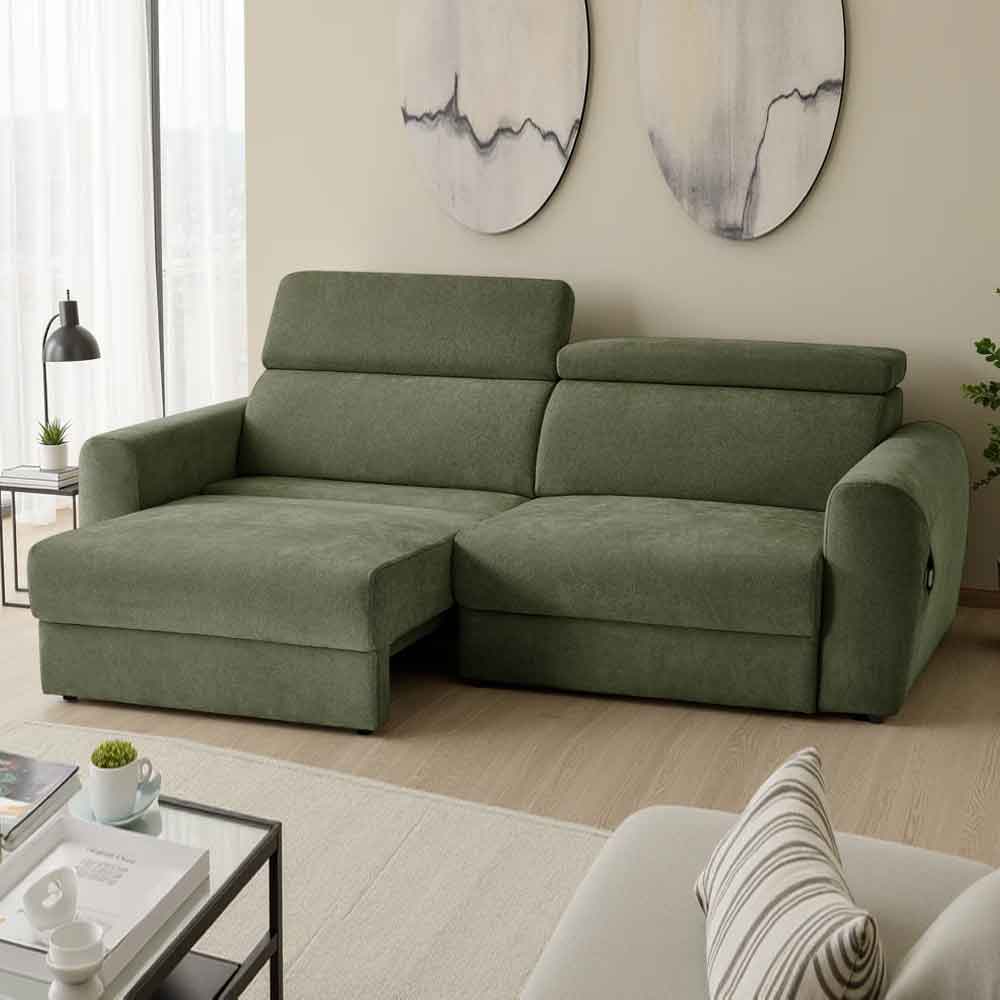 Dalvero Fabric 3 Seater Sofabed in Green