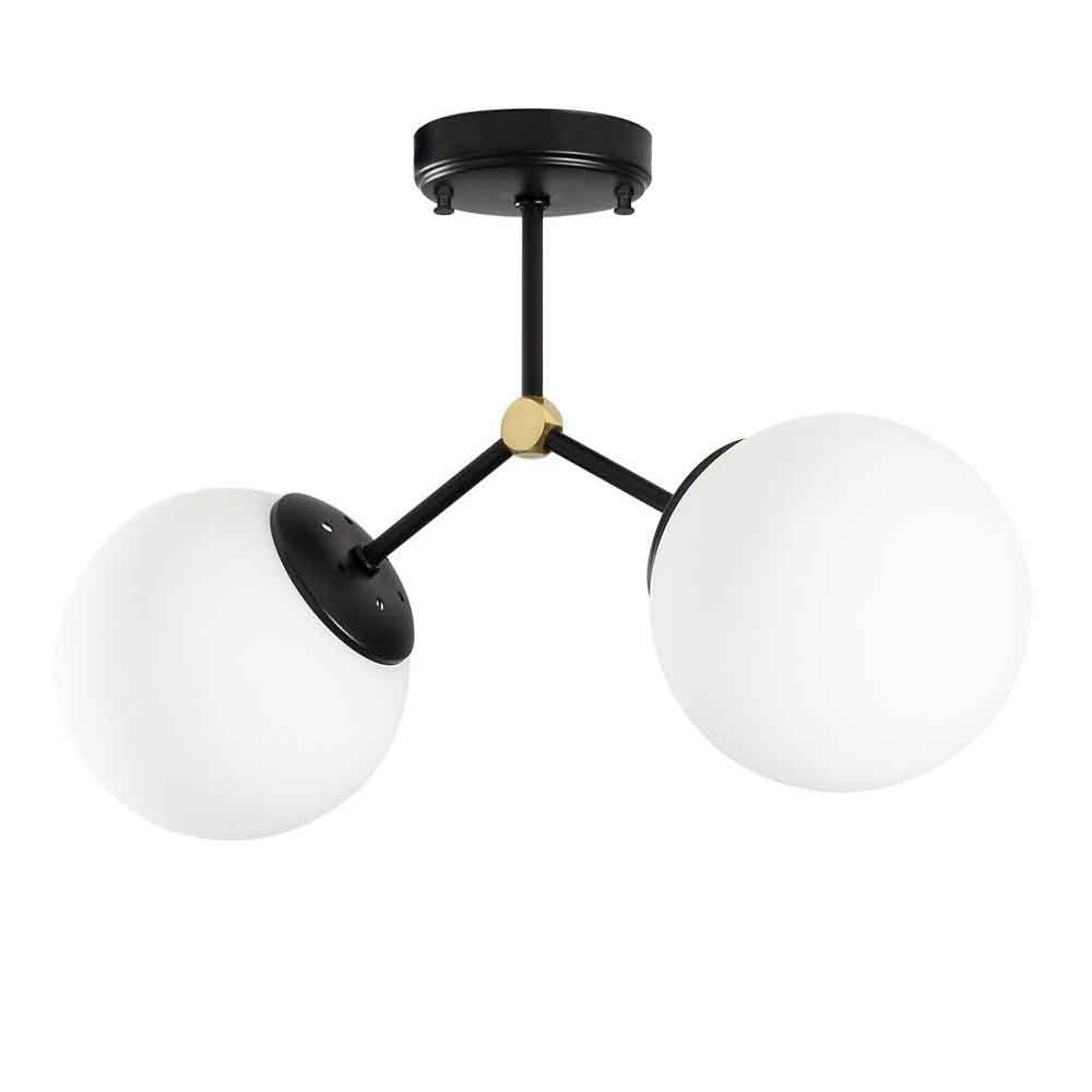 Damar 2 Light Metal Ceiling Light in Black