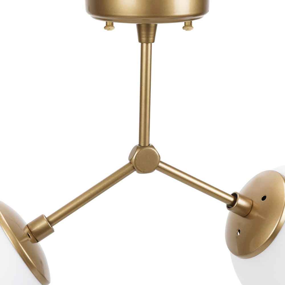 Damar 2 Light Metal Ceiling Light in Gold